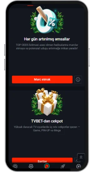 Pin Up bonus TVBET cekpotlarıi