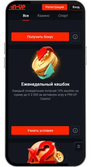 кешбек в pin up